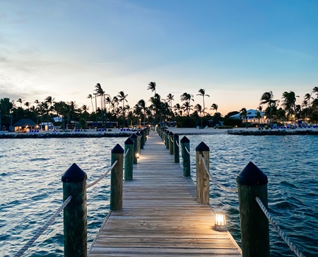 Ocean Dock In Islamorada Florida